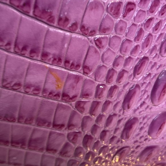 Brahmin Vibrant Pink Croc-Embossed Bag - Picture 7 of 15